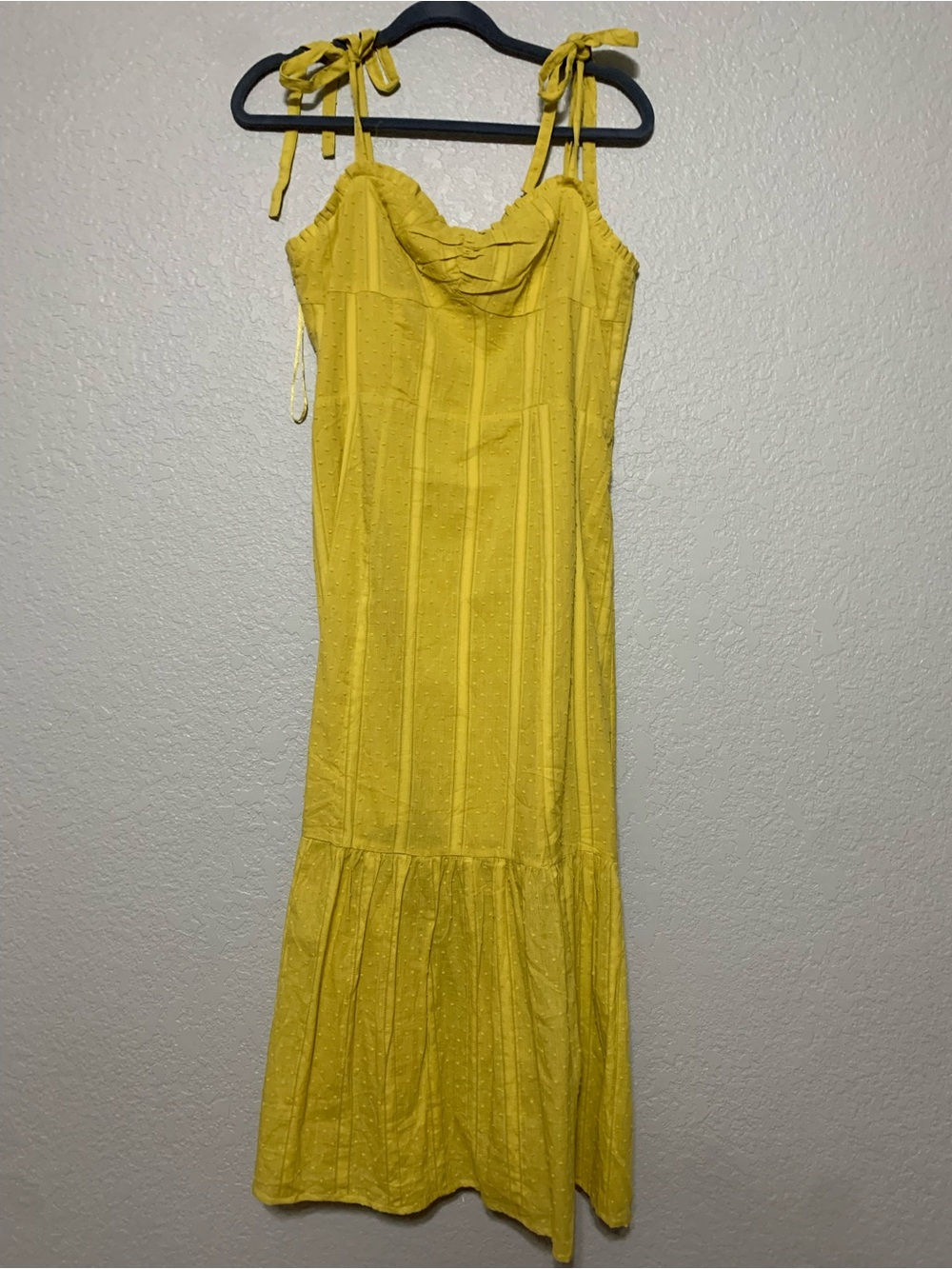 Wild Honey Yellow Tie-Shoulder Maxi Dress